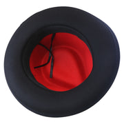 No. 804 Two-Tone Polyester Felt Fedora Hat with Contrast Brim