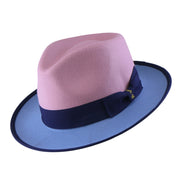 No. 804 Two-Tone Polyester Felt Fedora Hat with Contrast Brim