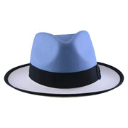 No. 804 Two-Tone Polyester Felt Fedora Hat with Contrast Brim