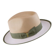 No. 804 Two-Tone Polyester Felt Fedora Hat with Contrast Brim