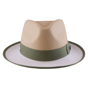 No. 804 Two-Tone Polyester Felt Fedora Hat with Contrast Brim
