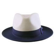 No. 804 Two-Tone Polyester Felt Fedora Hat with Contrast Brim