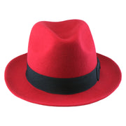 No. 808 100% Wool Felt Fedora with Grosgrain Band
