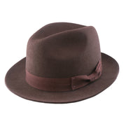No. 808 100% Wool Felt Fedora with Grosgrain Band