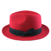 No. 808 100% Wool Felt Fedora with Grosgrain Band