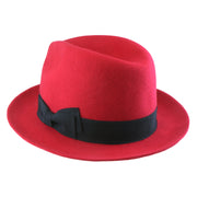 No. 808 100% Wool Felt Fedora with Grosgrain Band