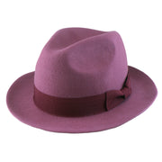 No. 808 100% Wool Felt Fedora with Grosgrain Band