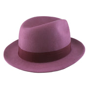 No. 808 100% Wool Felt Fedora with Grosgrain Band