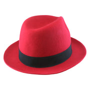 No. 808 100% Wool Felt Fedora with Grosgrain Band