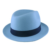 No. 808 100% Wool Felt Fedora with Grosgrain Band