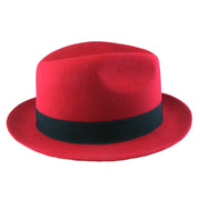 No. 808 100% Wool Felt Fedora with Grosgrain Band