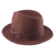 No. 808 100% Wool Felt Fedora with Grosgrain Band
