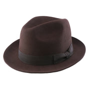 No. 808 100% Wool Felt Fedora with Grosgrain Band