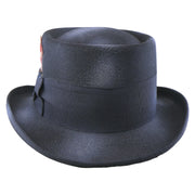 No. 862 Polyester Felt Pork Pie Hat with Feather Accent