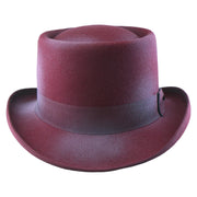 No. 862 Polyester Felt Pork Pie Hat with Feather Accent