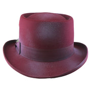 No. 862 Polyester Felt Pork Pie Hat with Feather Accent