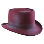 No. 862 Polyester Felt Pork Pie Hat with Feather Accent