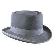 No. 862 Polyester Felt Pork Pie Hat with Feather Accent
