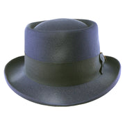 No. 862 Polyester Felt Pork Pie Hat with Feather Accent
