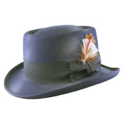 No. 862 Polyester Felt Pork Pie Hat with Feather Accent
