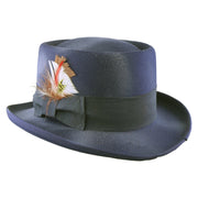 No. 862 Polyester Felt Pork Pie Hat with Feather Accent