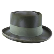 No. 862 Polyester Felt Pork Pie Hat with Feather Accent