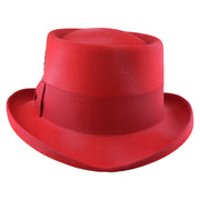 No. 862 Polyester Felt Pork Pie Hat with Feather Accent