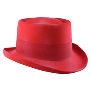 No. 862 Polyester Felt Pork Pie Hat with Feather Accent
