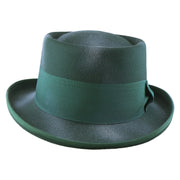 No. 862 Polyester Felt Pork Pie Hat with Feather Accent
