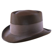 No. 862 Polyester Felt Pork Pie Hat with Feather Accent