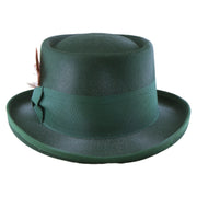 No. 862 Polyester Felt Pork Pie Hat with Feather Accent