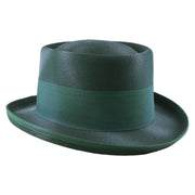 No. 862 Polyester Felt Pork Pie Hat with Feather Accent