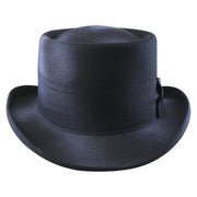 No. 862 Polyester Felt Pork Pie Hat with Feather Accent
