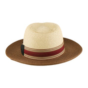 No. 881 Two-Tone Paper Braid Fedora with Wide Brim