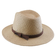 No. 892 Paper Straw Fedora Hat with Buckled Band