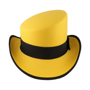 No. 904 Polyester Slanted Top Hat with Grosgrain Band