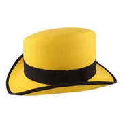 No. 904 Polyester Slanted Top Hat with Grosgrain Band