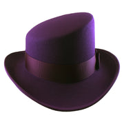 No. 904 Polyester Slanted Top Hat with Grosgrain Band