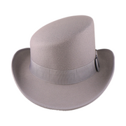 No. 904 Polyester Slanted Top Hat with Grosgrain Band