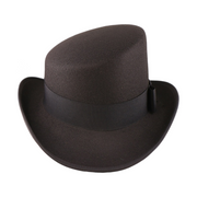 No. 904 Polyester Slanted Top Hat with Grosgrain Band