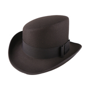 No. 904 Polyester Slanted Top Hat with Grosgrain Band