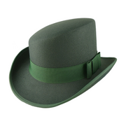 No. 904 Polyester Slanted Top Hat with Grosgrain Band