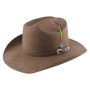 No. 910 Wool Felt Western Cowboy Hat with Feather and Buckle