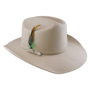 No. 910 Wool Felt Western Cowboy Hat with Feather and Buckle