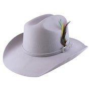 No. 910 Wool Felt Western Cowboy Hat with Feather and Buckle
