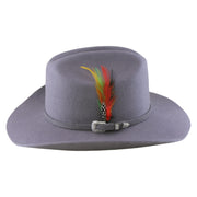 No. 910 Wool Felt Western Cowboy Hat with Feather and Buckle