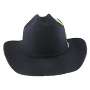 No. 910 Wool Felt Western Cowboy Hat with Feather and Buckle