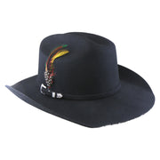 No. 910 Wool Felt Western Cowboy Hat with Feather and Buckle