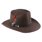 No. 910 Wool Felt Western Cowboy Hat with Feather and Buckle