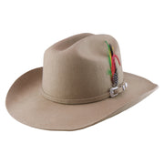 No. 910 Wool Felt Western Cowboy Hat with Feather and Buckle
